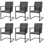 Sillas de comedor voladizas 6 unidades cuero sintético gris de vidaXL, Sillas de comedor - Ref: Foro24-272418, Precio: 534,55...