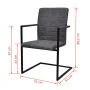 6 cantilever dining chairs in gray synthetic leather by vidaXL, dining chairs - Ref: Foro24-272418, Price: 534,55 €, Discount: %