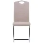 Sillas voladizas de comedor 6 uds cuero sintético capuchino de vidaXL, Sillas de comedor - Ref: Foro24-278836, Precio: 476,53...
