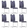 Sillas voladizas de comedor 6 uds piel de ante artificial gris de vidaXL, Sillas de comedor - Ref: Foro24-278839, Precio: 399...