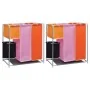 Cesto de ropa sucia 2 unidades 3 secciones con cubo de lavado de vidaXL, Cestas para ropa - Ref: Foro24-3051492, Precio: 57,6...