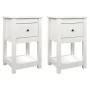 Mesitas de noche 2 uds madera maciza pino blanco 40x35x61,5 cm de vidaXL, Taquillas y armarios de almacenamiento - Ref: Foro2...