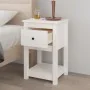 Mesitas de noche 2 uds madera maciza pino blanco 40x35x61,5 cm de vidaXL, Taquillas y armarios de almacenamiento - Ref: Foro2...