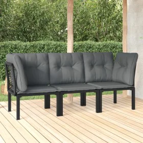 3-piece garden furniture set in black and gray synthetic rattan by vidaXL, Garden sets - Ref: Foro24-3187731, Price: 181,45 €...