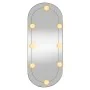 Ovaler Wandspiegel mit Glas-LED-Leuchten 35x80 cm von vidaXL, Spiegel - Ref: Foro24-3189162, Preis: 43,54 €, Rabatt: %
