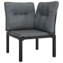 Garden furniture set 4 pieces black and gray synthetic rattan by vidaXL, Garden sets - Ref: Foro24-3187732, Price: 192,03 €, ...