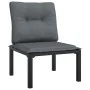Garden furniture set 4 pieces black and gray synthetic rattan by vidaXL, Garden sets - Ref: Foro24-3187732, Price: 192,03 €, ...