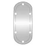 Espejo de pared ovalado con luces LED vidrio 35x80 cm de vidaXL, Espejos - Ref: Foro24-3189162, Precio: 43,54 €, Descuento: %