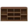 Plywood brown oak shoe bench 103x30x48 cm by vidaXL, Benches for halls and storage - Ref: Foro24-342614, Price: 95,77 €, Disc...
