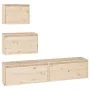 Muebles para TV 4 piezas madera maciza de pino de vidaXL, Muebles TV - Ref: Foro24-3100144, Precio: 210,70 €, Descuento: %