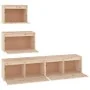 Muebles para TV 4 piezas madera maciza de pino de vidaXL, Muebles TV - Ref: Foro24-3100144, Precio: 210,70 €, Descuento: %