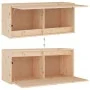 Muebles para TV 4 piezas madera maciza de pino de vidaXL, Muebles TV - Ref: Foro24-3100144, Precio: 210,70 €, Descuento: %