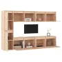 Muebles para TV 6 piezas madera maciza de pino de vidaXL, Muebles TV - Ref: Foro24-3100234, Precio: 311,10 €, Descuento: %