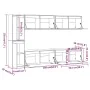 Muebles para TV 6 piezas madera maciza de pino de vidaXL, Muebles TV - Ref: Foro24-3100234, Precio: 311,10 €, Descuento: %