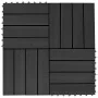 Baldosas de porche de WPC 30x30 cm 2 m² negro 22 unidades de vidaXL, Suelos y moquetas - Ref: Foro24-277800, Precio: 120,19 €...