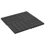 Baldosas de porche de WPC 30x30 cm 2 m² negro 22 unidades de vidaXL, Suelos y moquetas - Ref: Foro24-277800, Precio: 120,19 €...