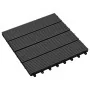 Baldosas de porche de WPC 30x30 cm 2 m² negro 22 unidades de vidaXL, Suelos y moquetas - Ref: Foro24-277800, Precio: 120,19 €...