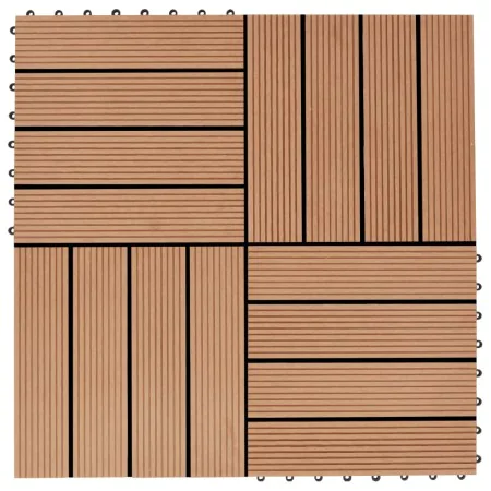 Baldosas de porche de WPC 30x30 cm 2 m² color teca 22 unidades de vidaXL, Suelos y moquetas - Ref: Foro24-277801, Precio: 120...
