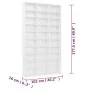 Armario CDs madera contrachapada blanco brillo 102x16x177,5 cm de vidaXL, Almacenamiento para CD y DVD - Ref: Foro24-801784, ...