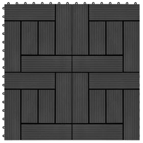 Baldosas de porche de WPC 30x30 cm 2 m² negro 22 unidades de vidaXL, Suelos y moquetas - Ref: Foro24-277803, Precio: 112,64 €...
