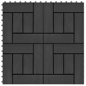 WPC-Verandafliesen 30x30 cm 2 m² schwarz 22 Einheiten von vidaXL, Böden und Teppiche - Ref: Foro24-277803, Preis: 112,64 €, R...