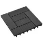 Baldosas de porche de WPC 30x30 cm 2 m² negro 22 unidades de vidaXL, Suelos y moquetas - Ref: Foro24-277803, Precio: 112,64 €...