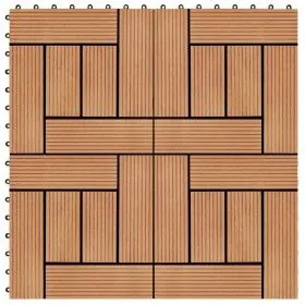 Baldosas de porche de WPC 30x30 cm 2 m² color teca 22 unidades de vidaXL, Suelos y moquetas - Ref: Foro24-277804, Precio: 113...