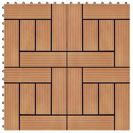 Baldosas de porche de WPC 30x30 cm 2 m² color teca 22 unidades de vidaXL, Suelos y moquetas - Ref: Foro24-277804, Precio: 113...