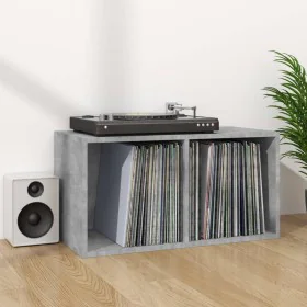 Gray plywood vinyl record box 71x34x36cm by vidaXL, CD and DVD storage - Ref: Foro24-800121, Price: 33,42 €, Discount: %