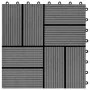 WPC porch tiles 30x30 cm 2 m² gray 22 units by vidaXL, Floors and carpets - Ref: Foro24-277807, Price: 100,79 €, Discount: %