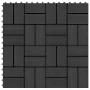 WPC porch tiles 30x30 cm 2 m² black 22 units by vidaXL, Floors and carpets - Ref: Foro24-277808, Price: 100,09 €, Discount: %