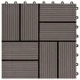 Baldosas de porche WPC 30x30 cm 2 m² marrón oscuro 22 unidades by vidaXL, Floors and carpets - Ref: Foro24-277810, Price: 114...
