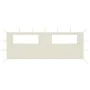 Pavillon-Seitenwand mit cremefarbenen Fenstern 6x2 m von vidaXL, Zubehör für Pavillons und Pavillons - Ref: Foro24-3070413, P...