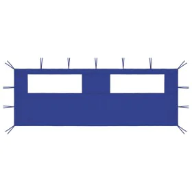 Pared lateral de cenador con ventanas azul 6x2 m de vidaXL, Accesorios para pabellones y cenadores - Ref: Foro24-3070414, Pre...