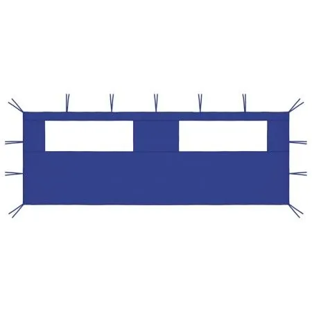 Pared lateral de cenador con ventanas azul 6x2 m by vidaXL, Accessories for pavilions and gazebos - Ref: Foro24-3070414, Pric...