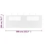 Pared lateral de cenador con ventanas blanco 6x2 m by vidaXL, Accessories for pavilions and gazebos - Ref: Foro24-3070416, Pr...