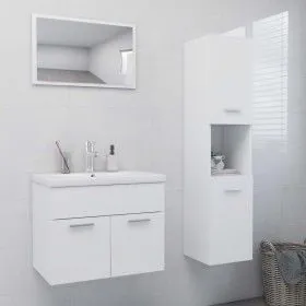 Juego de muebles de baño madera de ingeniería blanco de vidaXL, Muebles de baño - Ref: Foro24-3071135, Precio: 217,84 €, Desc...