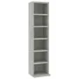 Estantería de CDs madera contrachapada gris hormigón 21x20x88cm de vidaXL, Almacenamiento para CD y DVD - Ref: Foro24-800355,...