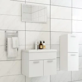Juego de muebles de baño madera de ingeniería blanco de vidaXL, Muebles de baño - Ref: Foro24-3071180, Precio: 204,93 €, Desc...