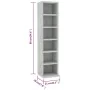 Betongraues CD-Regal aus Sperrholz, 21 x 20 x 88 cm von vidaXL, CD- und DVD-Speicher - Ref: Foro24-800355, Preis: 28,57 €, Ra...
