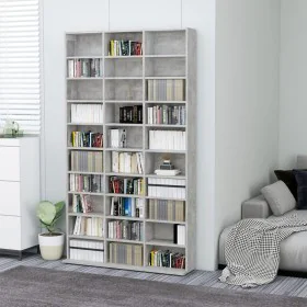 Gray plywood CD cabinet 102x16x177.5 cm by vidaXL, CD and DVD storage - Ref: Foro24-801782, Price: 122,09 €, Discount: %