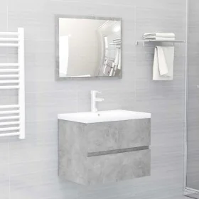 Conjunto de muebles de baño aglomerado gris hormigón de vidaXL, Muebles de baño - Ref: Foro24-3071589, Precio: 151,09 €, Desc...