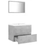 Conjunto de muebles de baño aglomerado gris hormigón de vidaXL, Muebles de baño - Ref: Foro24-3071589, Precio: 151,09 €, Desc...