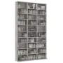 Gray plywood CD cabinet 102x16x177.5 cm by vidaXL, CD and DVD storage - Ref: Foro24-801782, Price: 122,09 €, Discount: %