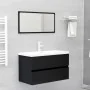 Juego de muebles de baño madera de ingeniería negro de vidaXL, Muebles de baño - Ref: Foro24-3071595, Precio: 195,22 €, Descu...