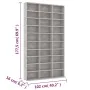 Gray plywood CD cabinet 102x16x177.5 cm by vidaXL, CD and DVD storage - Ref: Foro24-801782, Price: 122,09 €, Discount: %