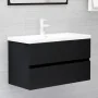 Juego de muebles de baño madera de ingeniería negro de vidaXL, Muebles de baño - Ref: Foro24-3071595, Precio: 195,22 €, Descu...