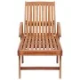 Sun loungers 2 pcs solid teak wood with gray checkered cushion by vidaXL, Loungers - Ref: Foro24-3073200, Price: 588,81 €, Di...