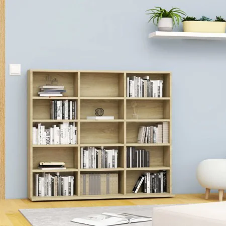 CD-Regal aus Eichensperrholz, 102 x 23 x 89,5 cm von vidaXL, CD- und DVD-Speicher - Ref: Foro24-801790, Preis: 67,34 €, Rabat...