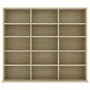 Oak plywood CD shelf 102x23x89.5 cm by vidaXL, CD and DVD storage - Ref: Foro24-801790, Price: 67,34 €, Discount: %